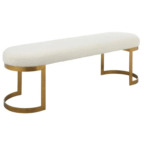 Uttermost 23757 Infinity 60"W Bench - Gold - Picture 4 of 6