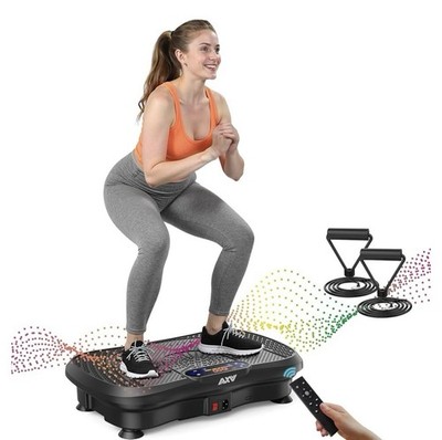 Vibration Fitness Platform Exercise Machine Vibrating Shaking Full Body Black