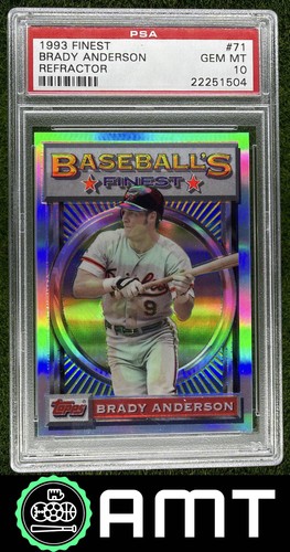 Brady Anderson PSA 10 1993 Topps Finest Refractor Baltimore Orioles #71 1504