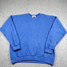 Vintage Lee Blank Cotton Crewneck Sweatshirt Mens Medium Blue Made in USA