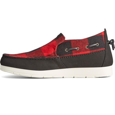 Sperry Moc-Sider Buffalo Check Schuhe rot UK 10 Slipper Herrenschuhe