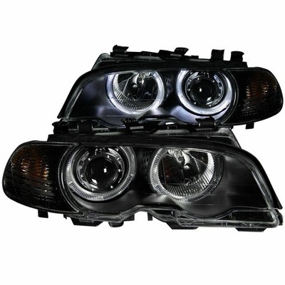 ANZO For BMW 330Ci 2005 2006 Projector Headlights w/ Halo Black