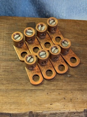 (8) T&B BKB L70 Mechanical Lug Terminal 71005-TB 4 AWG-14 Sol, Copper NOS 