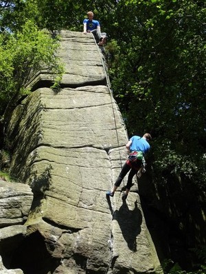 Photo A2 Auto da Fe climbing route, Rivelin Rocks Load Brook Here two cl c2016
