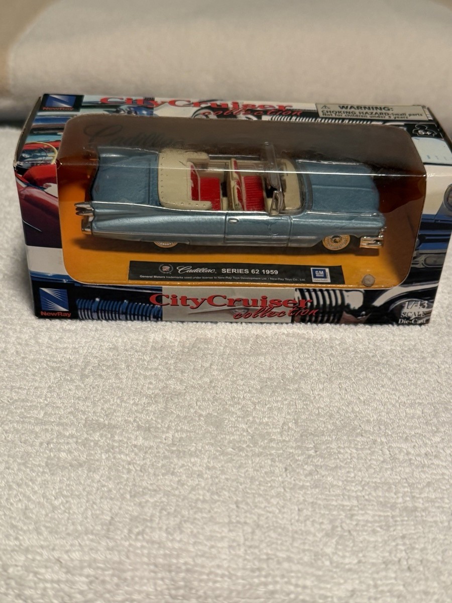 New Ray 1959 Cadillac Series 62 Convertible Blue 1:43 Scale