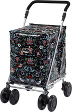 4 Wheel Push Shopping Trolley, Strong, Well Balanced, Aids Walking, Regular 5'4"