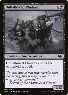 MTG Magic the Gathering Unhallowed Phalanx (135/596) Innistrad Crimson Vow NM