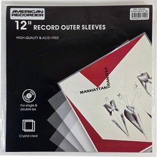 12.5" Heavy Duty Vinyl Disc LP Record Jacket Cover - pack of 25, Clear