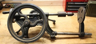 Champion Blower Forge Co. - Hand Crank Wall Mount Drill Press - Smooth Running
