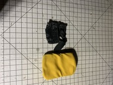 VINTAGE Atlus Black Gym Glove MTA PRO Yellow KNEE PAD B507