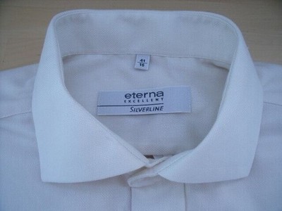 ETERNA SILVERLINE EXCELLENT Hemd 41 Cremeweiß meliert Sehr gut #EG733