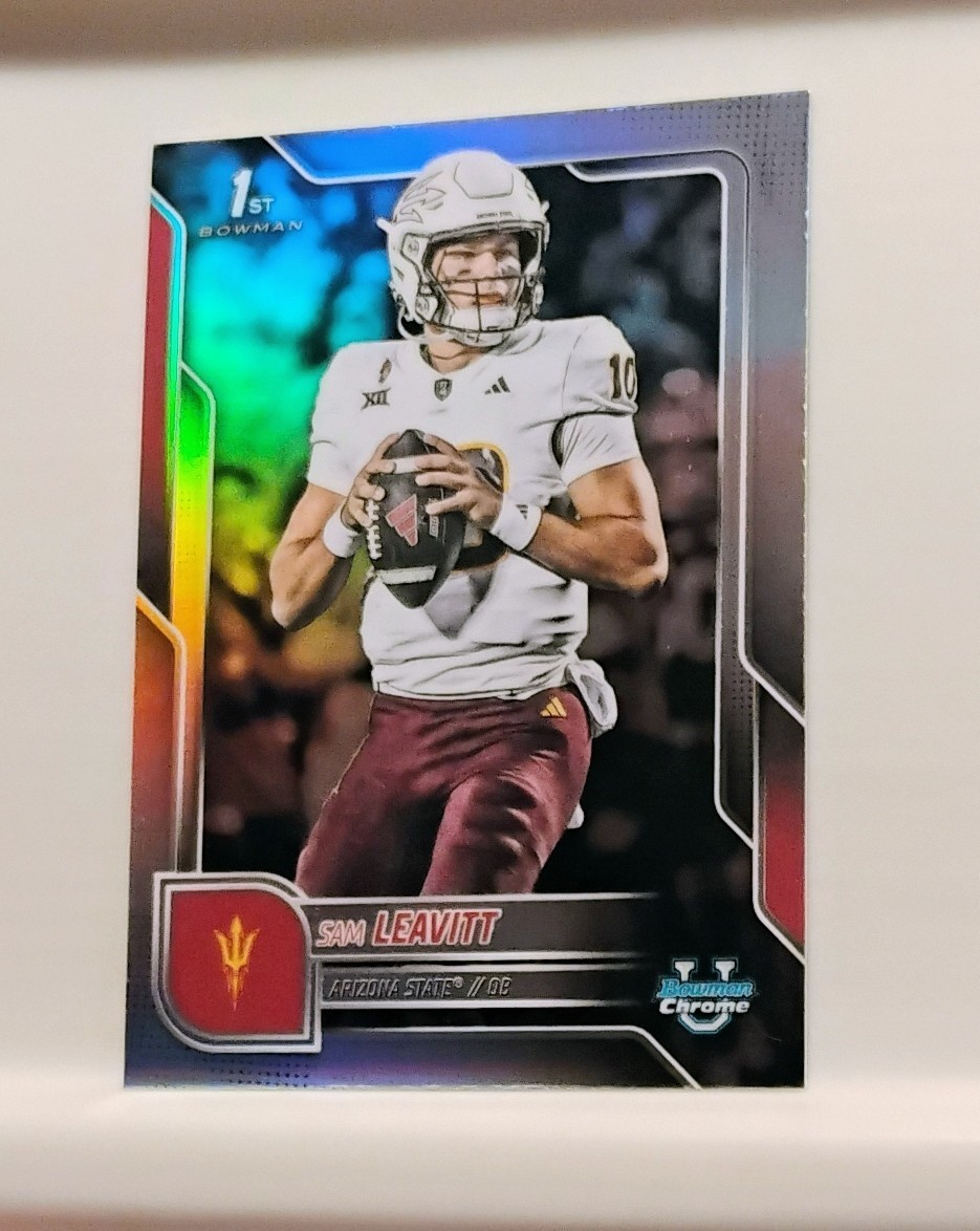 Sam Leavitt Rookie 1st Bowman Refractor - 2025 Bowman U Chrome #195