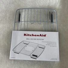 Kitchen Aid Small Sink Protector Mat Vinyl Coated Steel 12.5 X 10.5 Durable Rack