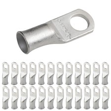 SELTERM 25pcs 4 AWG 5/16" Stud Marine Grade Tinned Copper Battery Cable Lugs,...