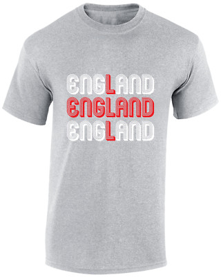 ENGLAND TEXT FLAGGE HERREN T-SHIRT FOOTBALL FAN RUGBY CRICKET ENGLISCH COOL TOP