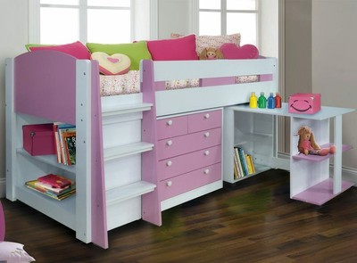 girls mid sleeper bed