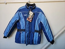 Choko Design Blue Belted Snowmobile Snow Ski Jacket Womens S Petite
