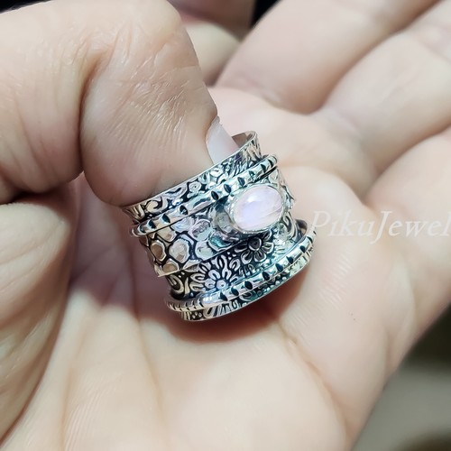 Bague œil D'Horus Bague Œil D'Horus En Argent 925 - Pierre De Lune Turquoise - Taille Réglable - Cadeau Égyptien Bijou Réglable Femme
