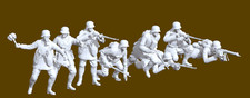 WwI German infantry 8 Figures 1/35 Scale Model Kit Resin Printed