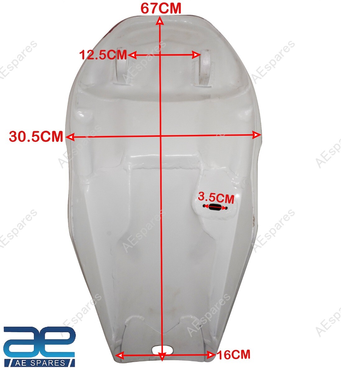 Petrol Fuel Tank Moto GP Light Aluminium Red & White For Yamaha