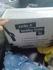 Giantville Giant Tumbling Timber Toy Jumbo Jr Wood Blocks Tower Game 56 Pieces