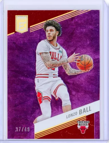 2022-23 Panini Donruss Elite LONZO BALL Purple Parallel Chicago Bulls 37/49