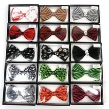 Fashion Adjustable Men Pre-tied Bowtie Necktie Halloween Bow Tie Novelty Tuxedo