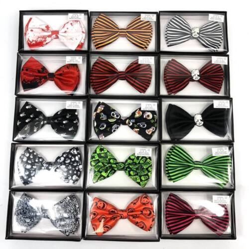 Cravate papillon pré-attachée mode réglable pour hommes cravate Halloween nœud nouveauté smoking - Photo 1 sur 37