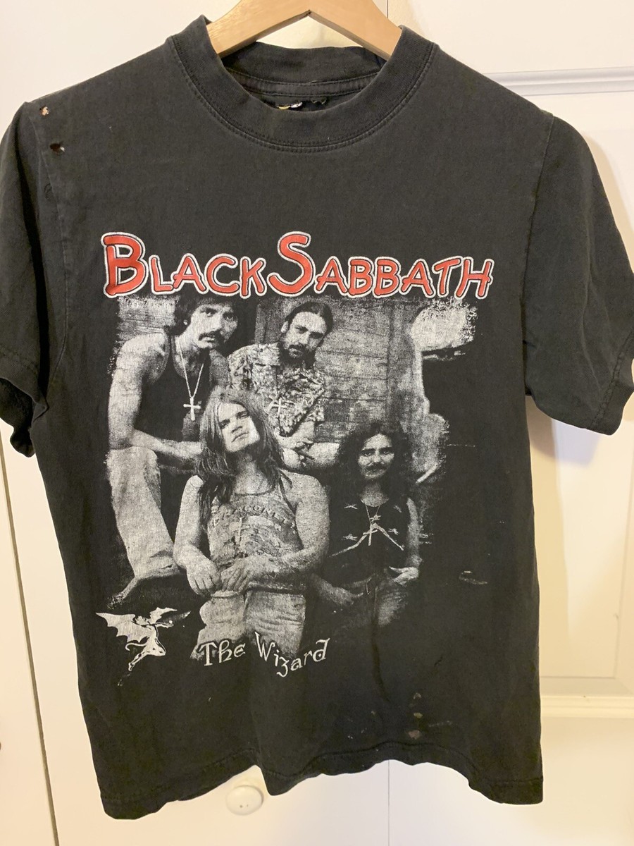 Vintage Black Sabbath Very RARE The Wizard Distressed T Shirt