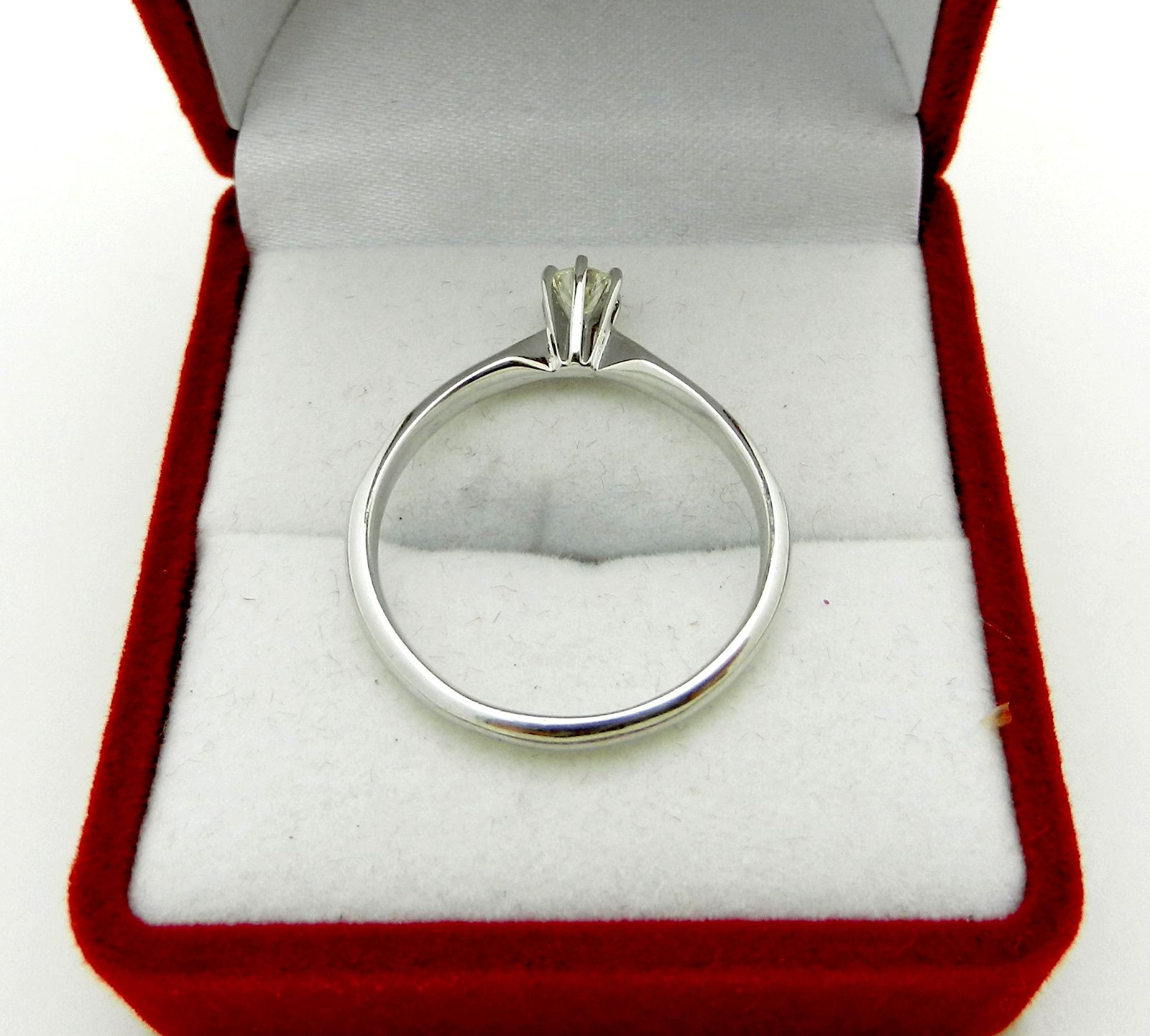 Solid 14k White Gold Solitaire Round Diamond 1/5 … - image 5