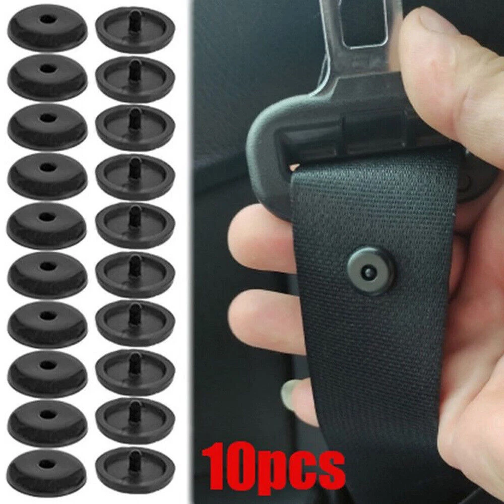 10Pcs Car Seat Belt Buckle Holder Stop Clips Stopper Button Auto Car Accessories