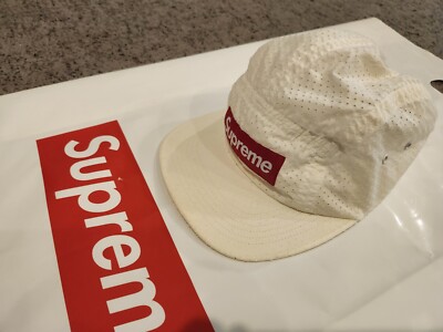 Supreme BOX LOGO camp Hat White Perforated | eBay