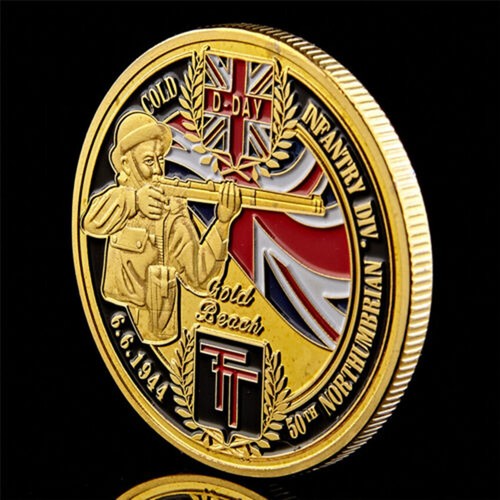 Challenge Coin Commemorative Medal France Normandy Landing 1944.6.6 World War II - Picture 2 of 10