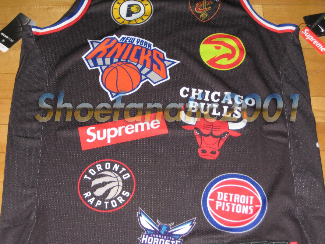 Supreme Nike NBA Basketball Teams Authentic Jersey Box Logo JR Smith L  Aerofit