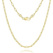 Paperclip Chain Necklace 14K Gold Necklace for Women Gold Chains Necklaces fo...