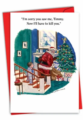 NOBLEWORKS 1 Funny Christmas Card with Envelope - I'm Sorry Timmy 1603