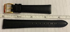 Gucci Black Genuine Leather Watch Band 17mm