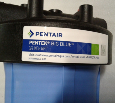 Pentair / Pentek Big Blue Filter Housing 3/4