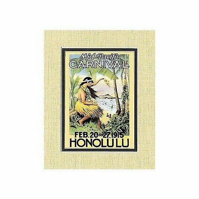 Honolulu Hawaiian Mid-Pacific Carnival Vintage Print c.1915 from