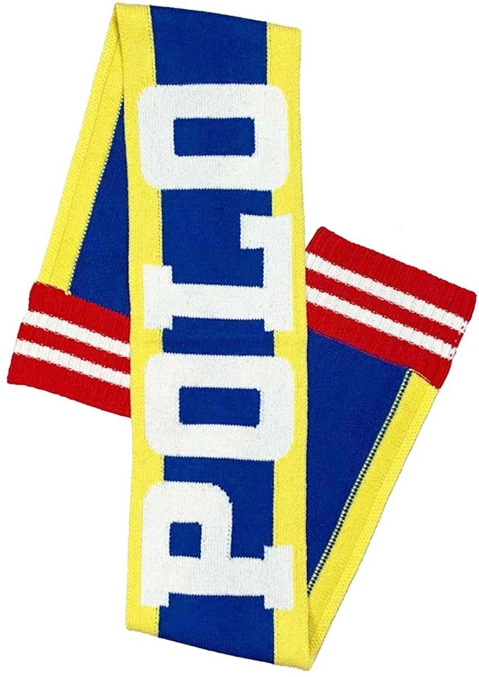 Polo Ralph Lauren Unisex Colorblock Tejido Invierno Logo Bufanda - Amarillo, Azul, Rojo Foto 4 de 4