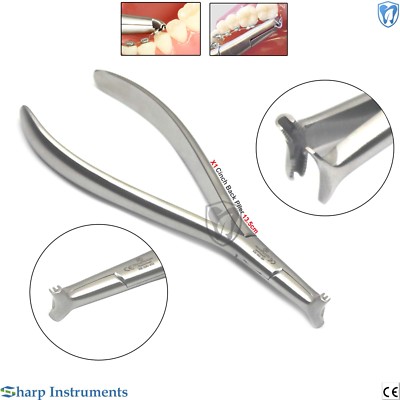 Dental Slim Hammer Head Pliers - Serrated Tip For NITI Wire Forming & Cinch Back (Orthodontic)