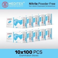 1000 PCS EXAM NITRILE GLOVES, DISPOSABLE MEDICAL 4MIL. LATEX,VINYL, POWDER FREE 