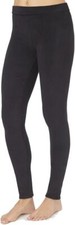 Cuddl Duds Fleece With Stretch Legging Black Extra Large