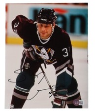 STU GRIMSON Signed Anaheim Ducks 8x10 Photo (Beckett Authenticated)