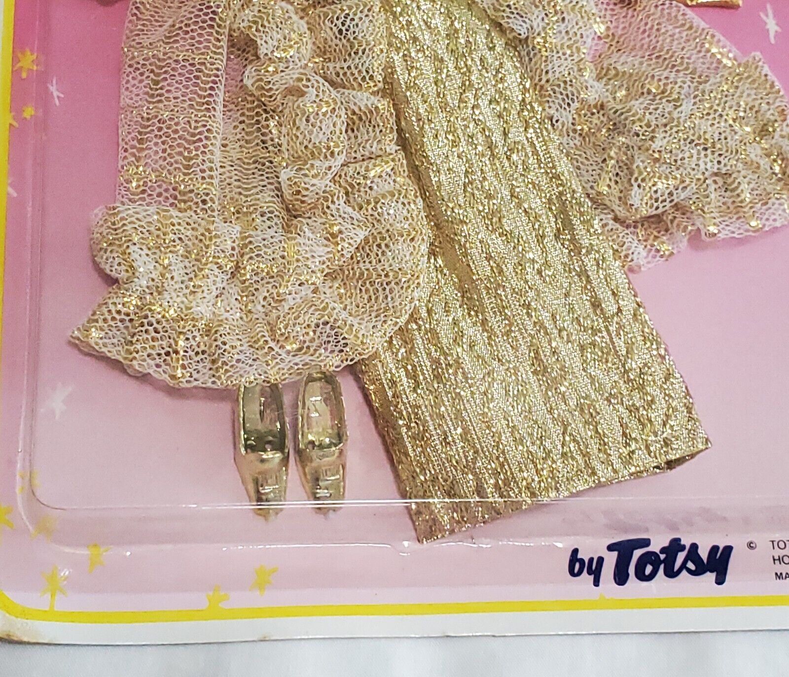 Flair Deluxe Fashions Doll Clothes Gold Evening Dress by Totsy Barbie 11&frac12;" NIP