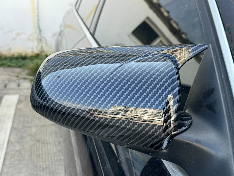 Tapas de cubierta de espejo retrovisor lateral de fibra de carbono para Audi A3 S3 8P A4 S4 B6 B7 A6 06-09 Foto 4 de 4