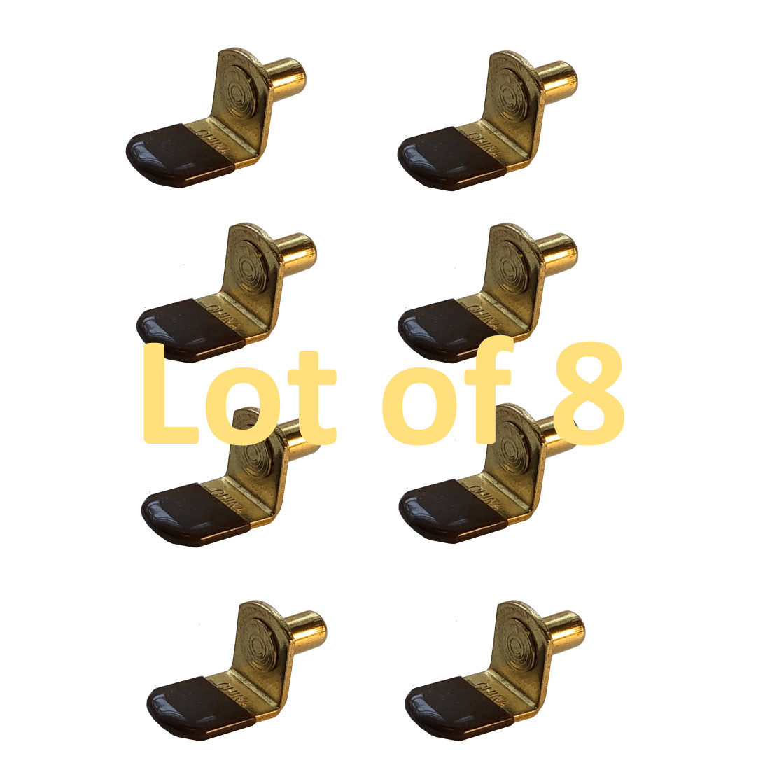 1/4" Shelf Support Pegs - Bronze Cabinet Pins with Rubber Sleeve