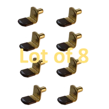 1/4" Shelf Support Pegs - Bronze Cabinet Pins with Rubber Sleeve