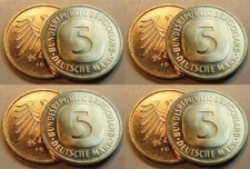 5 DM Kursmünze 1986 DFGJ 4 Stück komplett TOP-Erhaltung prfr Stgl