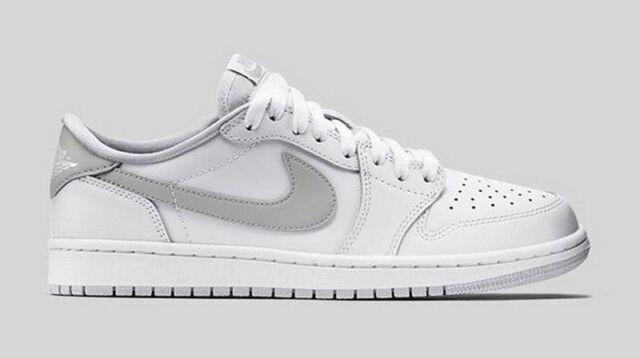 Size 10 - Jordan 1 Retro Low OG White Neutral Grey for sale online 